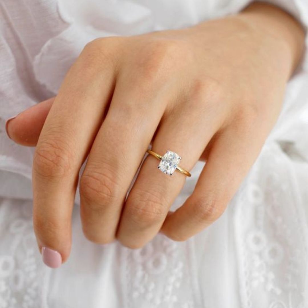 Custom Moissanite Diamond Ring (Honeycomb Setting)