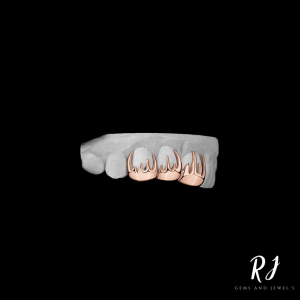 Custom black Gold grillz Diamond